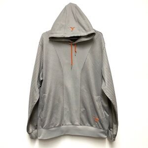 Jordan Melo Striped Performance Hoodie Size XL‎ Grey Dri Fit Y2K Carmelo Anthony